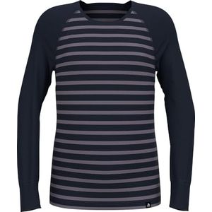 Odlo Unisex thermo-ondergoed voor kinderen, Active Warm Stripes, sportondergoed voor meisjes en jongens, lange mouwen, thermoshirt