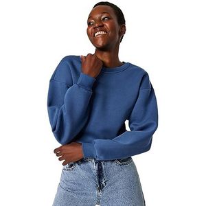 Trendyol Meisjes borduurwerk lange mouwen reguliere sweatshirts, blauw, M