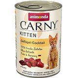 animonda Carny Natvoer voor katten, natvoer voor kittens, gevogelte, cocktails, 12 x 400 g