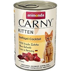 animonda Carny Natvoer voor katten, natvoer voor kittens, gevogelte, cocktails, 12 x 400 g