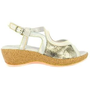 Laura Vita Dames Facrdoto 05 Peeptoe sandalen, Wit blanc blanc, 37 EU