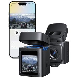 Baseus VD1 Dashcam voor de auto, vooraan met gps, Galileo WiFi, 170° groothoek, WDR, ultrahelder nachtzicht, 24/7 parkeerbewaking, 3K dashcamera, auto met zonne-synchronisatiesysteem