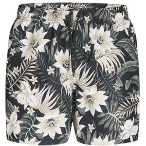 JJ REBEL Jrebhawaii zwemshort print, zwart, M