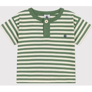 Petit Bateau T-shirt met korte mouwen voor jongens, Palm/Lawine, 3 Jaren