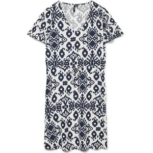VERO MODA - Gedrukte Jurk - Blauw - Viscose