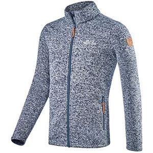 Black Crevice Heren gebreide fleece jas, lichtgrijs, 3XL