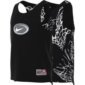 Nike Unisex Kids K Nk C.O.B. JSY Tank Reversibl, Black/Black/White, FN8348-010, XS