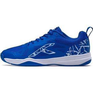 HUNDRED Blade Non-Marking Professional Badminton Shoes for Men | Material: TPU, Rubber | Suitable for Indoor Tennis, Squash, Table Tennis, Basketball & Padel (Blue/White, Size: EU 40, UK 6, US 7)