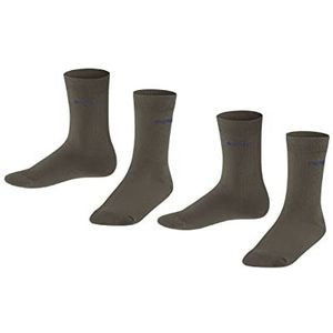 ESPRIT Uniseks-kind Sokken Foot Logo 2-Pack K SO Katoen Eenkleurig Multipack 2 Paar, Groen (Thymian 7821), 31-34