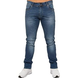 Enzo Skinny jeans voor heren, Blauw (Midwash), 30W / 30L