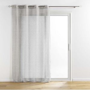 Livetti Vitrage met oogje Kantenklaar gordijn 140x240cm Sunline Grijs