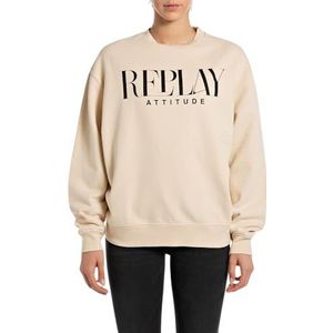 Replay Oversized sweatshirt voor dames, 866 Light Zand, S