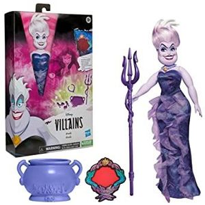 Disney Villains Ursula modepop, accessoires en verwijderbare kleding, Disney Princess speelgoed voor kinderen van 5 jaar en ouder