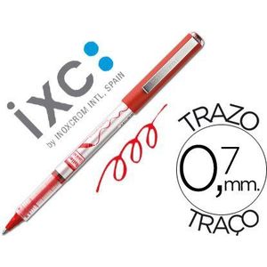 Inoxcrom Office Gratis Inkt 0.7mm Sierra Medium Point Vloeibare Inkt Rollerball Pen - Rood (Pak van 12)