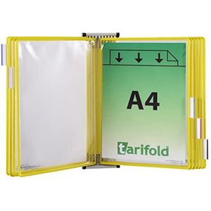 Muurboekstandaard A4 metaal met 10 enveloppen geel