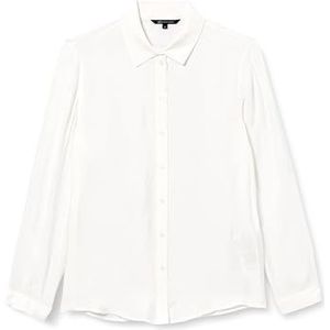 ARMANI EXCHANGE Essentieel zacht aanvoelend, klassieke stijl, logo metalen plaat achter hemd met knopen voor dames, Wit, XS