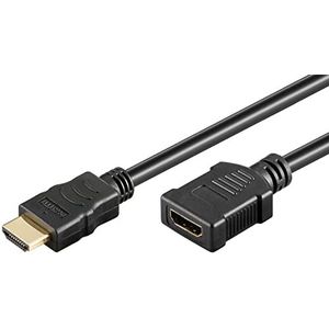 goobay 61307 HDMI High-Speed Verlengkabel met Ethernet (4K @60Hz), HDMI-kabel stekker op bus, HDMI UHD Extender voor PS5/Xbox/Laptop/Monitor etc., 1 meter