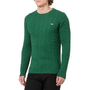 GANT Katoenen kabel C-hals, forest green, M