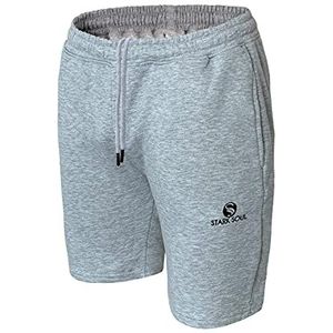STARK SOUL® Heren shorts, sweatshorts - Sweat Bermuda, katoen | Maten: S, M, L, XL, XXL, grijs-melange, S