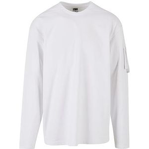 Urban Classics Heren Sleeve Pocket Longsleeve T-shirt, wit, XL