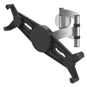 Hama Wandhouder voor tablets van 7 inch tot 11 inch (tablethouder verstelbare arm: draaibaar en kantelbaar, met kabelafdekking, ideaal iPad, Samsung Tab en Plus) aluminium