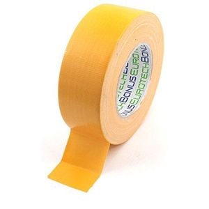 BONUS Eurotech 1BC12.47.0050/050A # Premium Duct Tape, lijm op natuurrubber basis, met PE gelamineerd weefsel, lengte 50 m x breedte 50 mm x dikte 0,25 mm, geel
