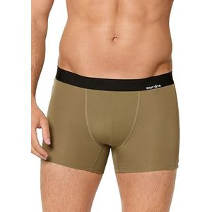 Nur Die Boxershorts voor heren, bamboe, zacht, ademend, flexibel, zonder insnijdende elastische tailleband (maat M - XXL), groen, M