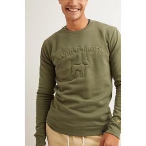 WILLIOT Logo Relieve sweatshirt voor heren, grey, S