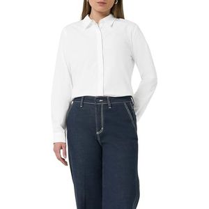 comma casual identity - Blouse - Wit - Klassieke Blouse - Lange Mouw