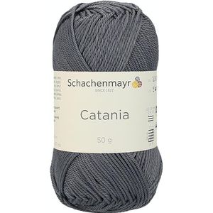 Schachenmayr Catania 9801210-00429 - Handbreigaren, haakgaren, 100% katoen, antraciet (11,5 x 5,2 x 6 cm)