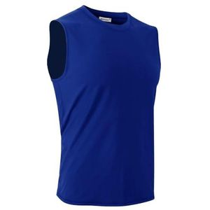 MeetHoo Tanktop voor heren, mouwloos shirt, okselshirt, sneldrogend onderhemd, gym, hardlopen, voor mannen, 1, blauw, S