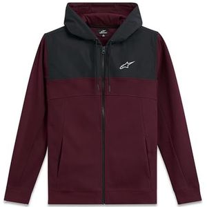 Alpinestars Reckoning Hoodie Sweatshirt met capuchon voor heren, bordeaux/zwart, M, bordeaux/zwart, M