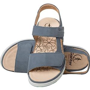 Ganter Gina-g open sandalen voor dames, jeans, blauw, 44 EU