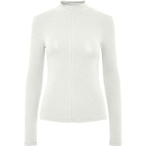 PIECES PCKITTE Zip LS T-Neck Top NOOS BC, wit (bright white), L