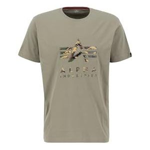 Alpha Industries - T-shirt - Olive - Camo Puff Print