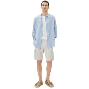 Koton Heren Linnen Blend Cargo Pocket Gedetailleerde Buttoned Shorts, beige (057), 42