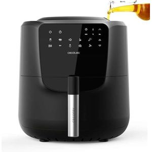 Cecotec Airfryer zonder olie van 5,5 L met Spray Air Fryer Cecofry Rain M. 1550 W, Automatisch en Handmatig Sproeien, Touchscreen Bedieningspaneel, Instelbare Thermostaat, Zelfreinigend, 8 Menu's