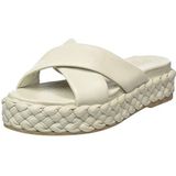 Shabbies Amsterdam Dames SHS1365 Slippers Soft Nappa Leather Flat Sandal, Offwhite, 40 EU, gebroken wit, 40 EU