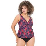 Ulla Popken - Tankini - Lila - Oranje - Knalrood - Zwart