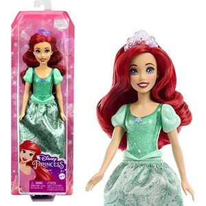 Mattel Disney Prinsessenspeelgoed, Ariel Beweegbare Modepop met Glinsterende Kleding en Accessoires Geïnspireerd op de Disney Film, Cadeau voor Kinderen HLW10