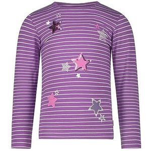 SALT AND PEPPER T-shirt voor meisjes en meisjes, met sterrenprint en pailletten, grape, 104/110 cm