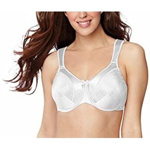 Bali Vrouwen Satijnen Tracings Minimizer Onderdraad BH, Kleur: wit, 80E