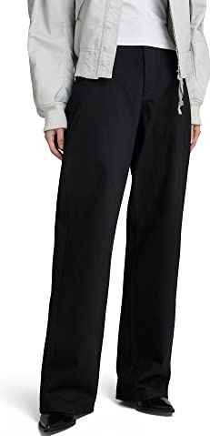 G-star - Stray Ultra High - Spijkerbroek - Bullet Zwart Denim Biologisch - Losse Pasvorm