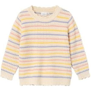 NAME IT Nmfbarille Ls Knit Gebreide trui voor meisjes, Botercrème., 86 cm
