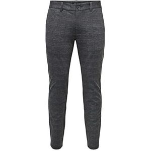ONLY & SONS Men's ONSMARK TAP Check 4047 Pant broek, zwart, 29/34, zwart, 29W x 34L