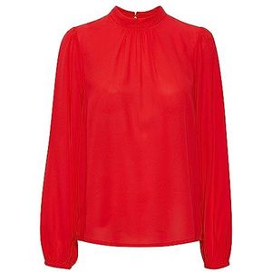 ICHI Ihcellani Ls Blouse voor dames, Papaver Rood (171664), 62