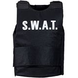 Widmann - SWAT-vest voor kinderen, zwart, geheimagent, carnaval, themafeest