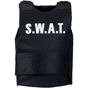 Widmann - SWAT-vest voor kinderen, zwart, geheimagent, carnaval, themafeest