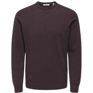ONLY & SONS Onsloui Reg 12 Mel Crew Knit Noos, potent purple, L