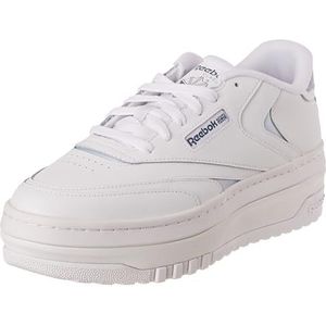 Reebok Dames Club C Extra Sneaker, Ftwr White Feel Good Blue F23 R Hoepels Blauw F23, 42 EU